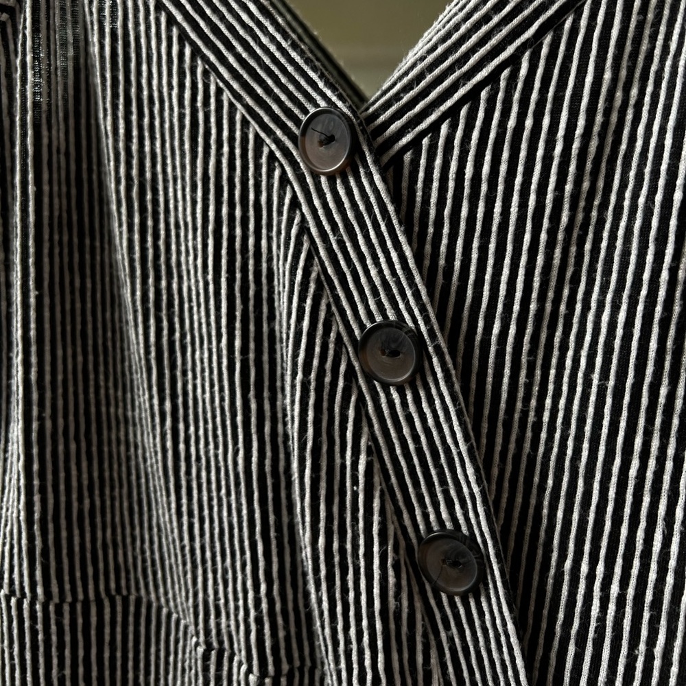 Soft striped body con midi dress. - Picture 2 of 2